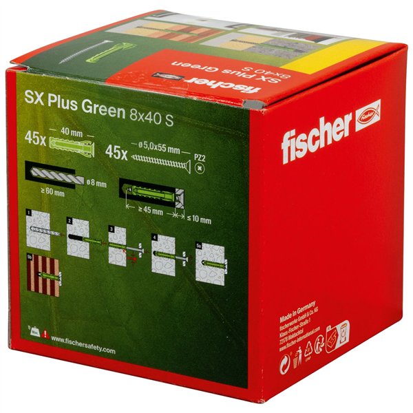Fischer Tasselli SX Plus verde 8x40 S