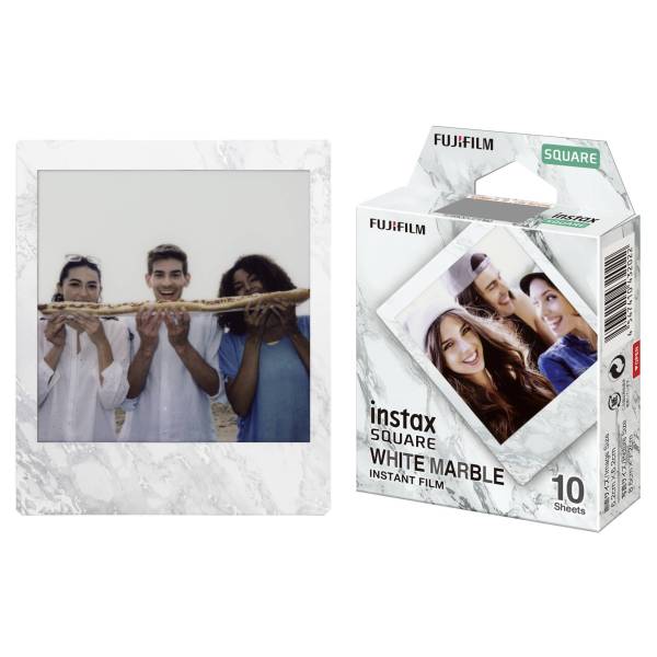 1 Fujifilm instax Square Film bianco marble
