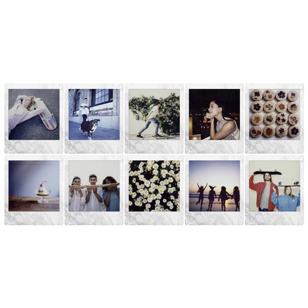 1 Fujifilm instax Square Film bianco marble
