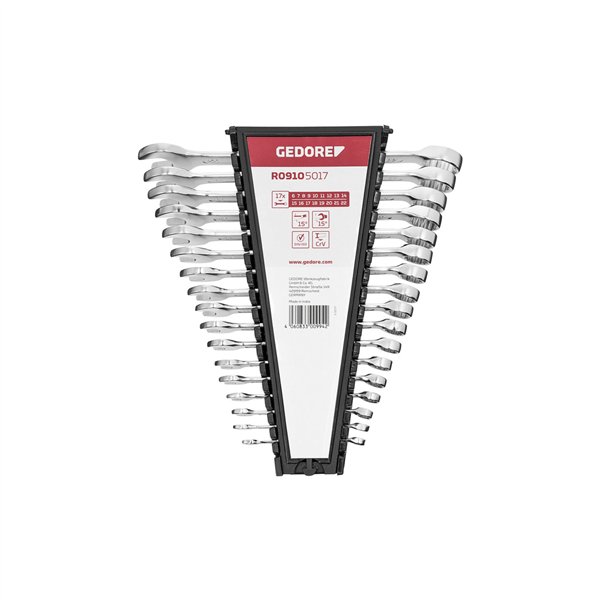 GEDORE red serie chiavi combinate metriche, 17 pezzi