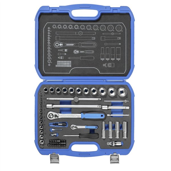 GEDORE set chiavi a bussola 1/4 + 1/2   69 pz.