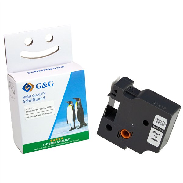 G&G nastro 12mm x 7m ne-bi. comp. c. Dymo D1/ 45013/ S072053