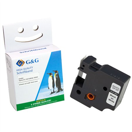 G&G nastro 12mm x 7m ne-bi. comp. c. Dymo D1/ 45013/ S072053