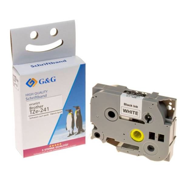 G&G nastro 18mm x 8m ne-bi. comp. c. Brother TZe-241