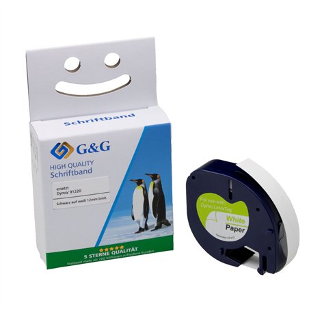 G&G nastro 12mm x 4m ne-bi. comp. c. Dymo S0721520/ 91220