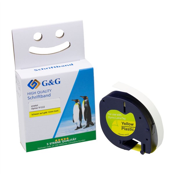 G&G nastro 12mm x 4m ne-gia. comp. c. Dymo S0721670/ 91222