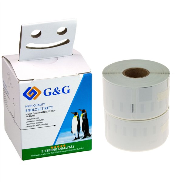 G&G etichette 36mm x 89mm ne-bi. comp. c. Dymo 99012/ s0722400