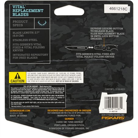 Gerber Vital lame di ricambio per Vital Pocket Folder EAB