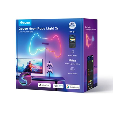 Govee Neon striscia lum. 4 metri nero Matter ready