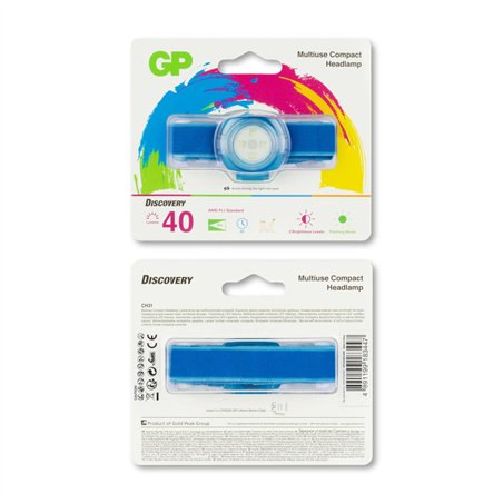 GP torcia fronte CH31   40 lumen 2 x CR 2025 blu 260GPACTCH31003