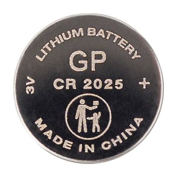 1x500 GP CR2025 Lithium 3V Knopfzelle BULK Schrumpfpack