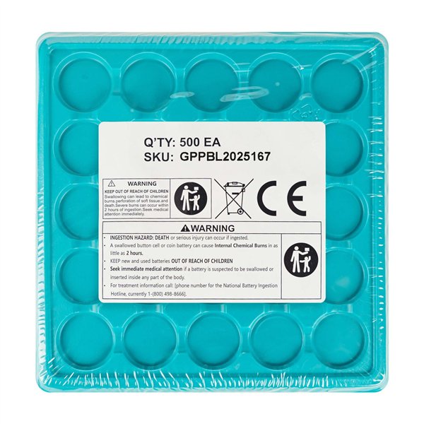 1x500 GP CR2025 Lithium 3V Knopfzelle BULK Schrumpfpack