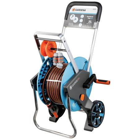 Gardena c.avvolgitubi AquaRoll M Easy Set, tubo 20m