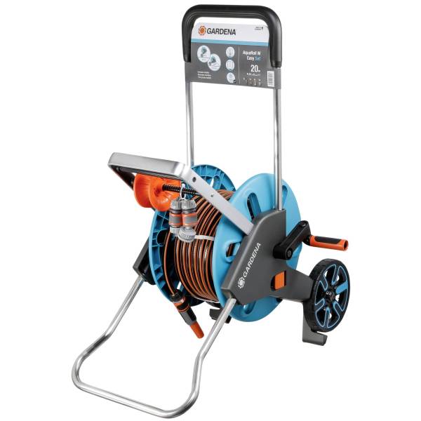 Gardena c.avvolgitubi AquaRoll M Easy Set, tubo 20m