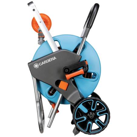 Gardena c.avvolgitubi AquaRoll M Easy Set, tubo 20m