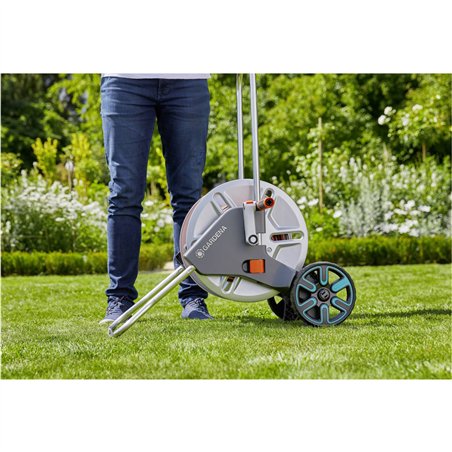 Gardena carrello avvolgitubi AquaRoll M Easy metallo set