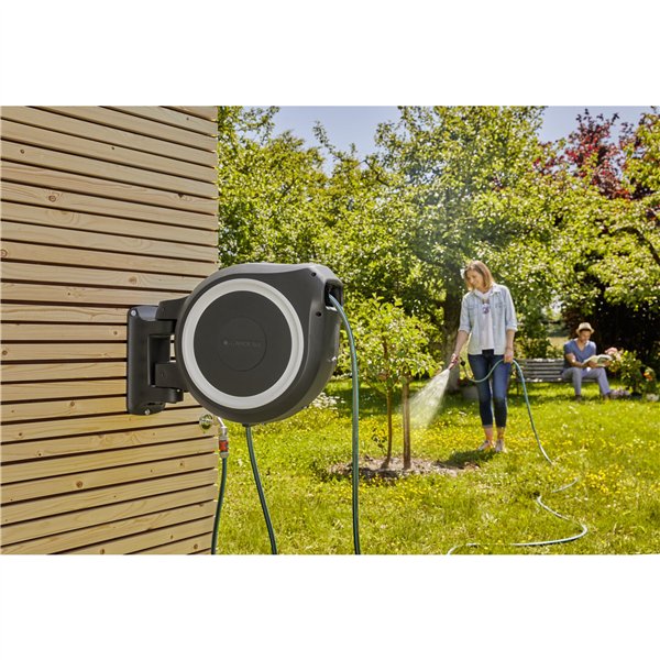 Gardena avvolgitubo a parete RollUp L (bianco) 30 m