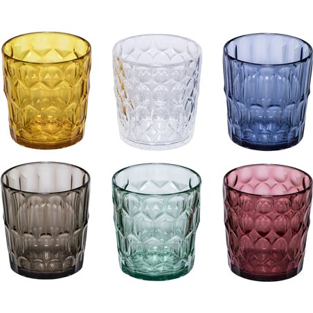 Guzzini VANITY set di 6 bicchieri bassi colori assortiti