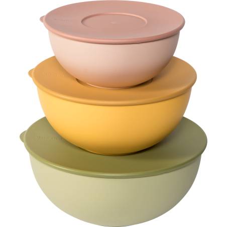 Guzzini EVERYWHERE BIO - set 3 contenitori coperchio colori as.