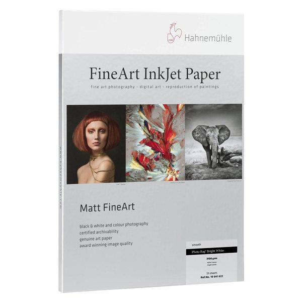 Hahnemühle Photo Rag         A 3 Bright White, 310 g, 25 fogli