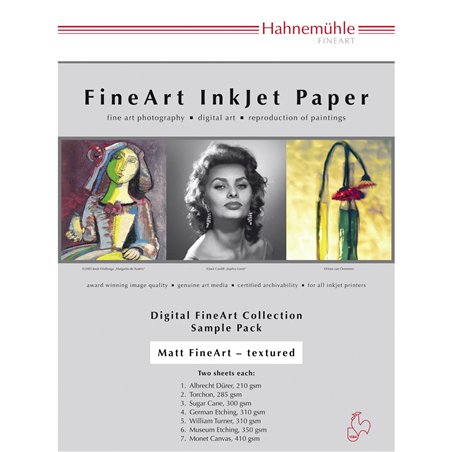 Hahnemühle Digital FineArt A 4 Testpack opaco, strutturato