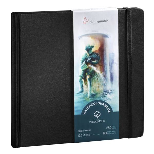Hahnemühle libro p. acquerelli 19,5 x 19,5 cm 60 pagine 250 g