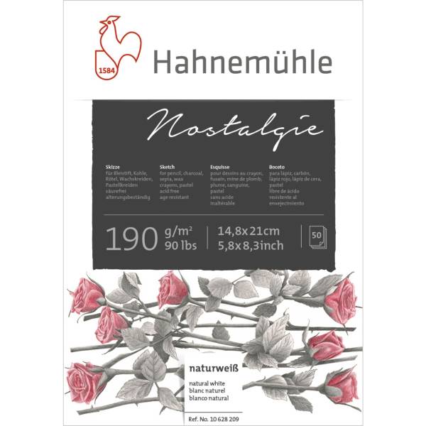 Hahnemühle quaderno schizzi Nostalgie A 5 50 fogli  190 g