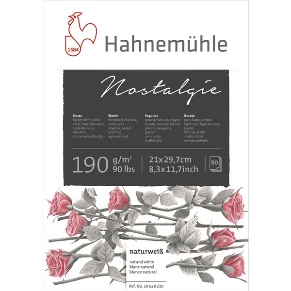 Hahnemühle quaderno schizzi Nostalgie A 4 50 fogli 190 g