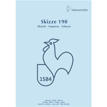 Hahnemühle blocco schizzi A 4 50 fogli 190 g testa incollata