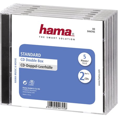 1x5 Hama custodia CD doppia 44745