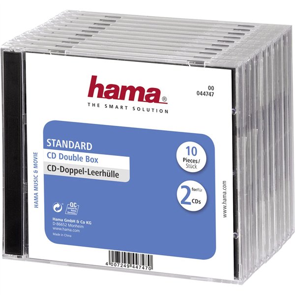 Hama CD Double Box 10er Jewel-Case                 44747