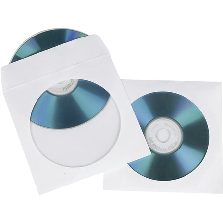 1x100 Hama CD/DVD custodie in carta in bianco         SK 51174