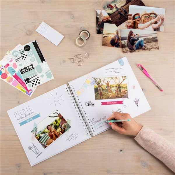 Hama kit creativo album spirale fai da te 28x24 50 pagine   7293