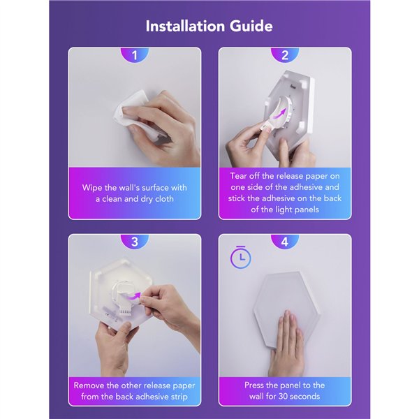 Govee Double Sided Tape 15pcs for RGBIC Light Panels H6061