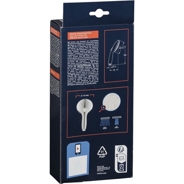 Grohe Tempesta 110 manopola doccia 2 getti