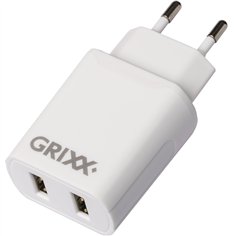 Grixx Power adatt. 220V bianco Dual USB A