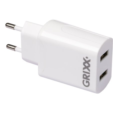 Grixx Power adatt. 220V bianco Dual USB A