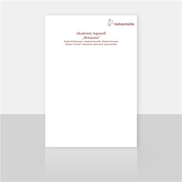 Hahnemühle blocco p.acquer. 12f. Britannia satinato 30x40cm 300g