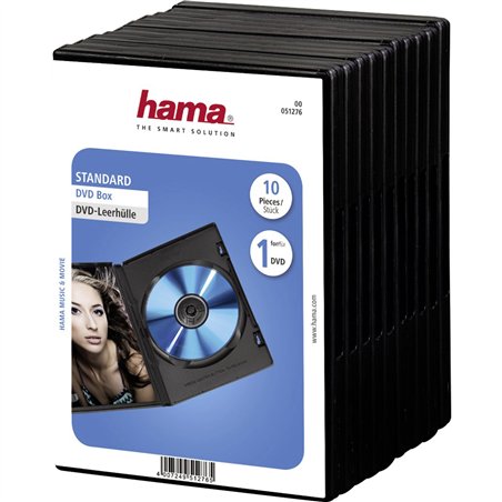 1x10 Hama Custodie DVD con velina nero 51276