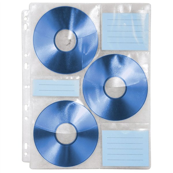 1x10 Hama CD-ROM-Index-Custodia trasparente-bianco        49835