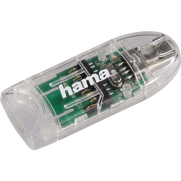 Hama USB 2.0 lettore schede 8in1 SD/microSD trasparente 91092