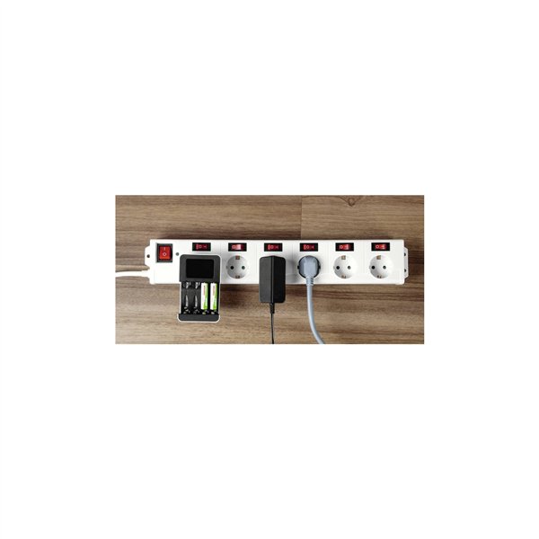 Hama Presa multipla 6 pr.commut. singolarmente, bianco    223159