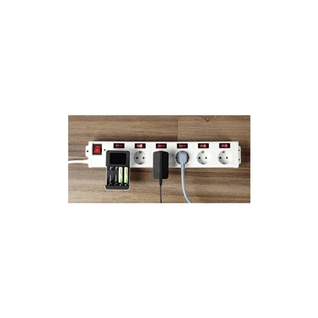 Hama Presa multipla 6 pr.commut. singolarmente, bianco    223159