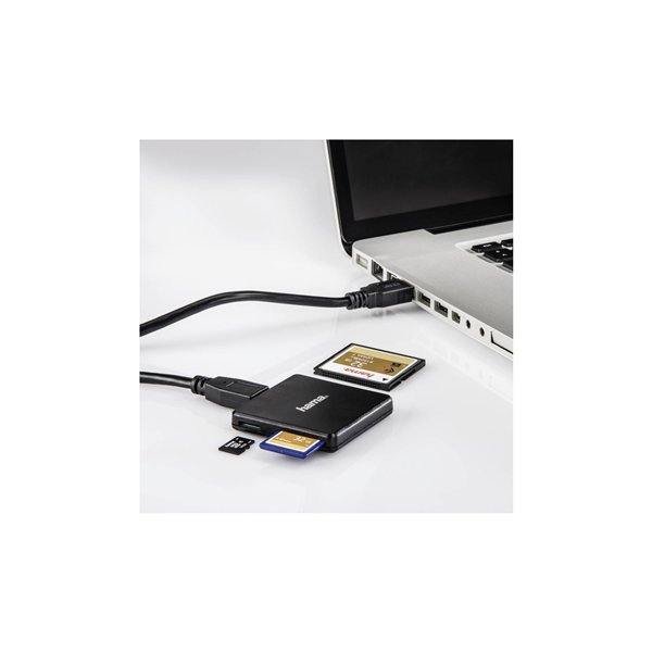 Hama USB-3.0-Multi Card Reader SD MicroSD CF nero