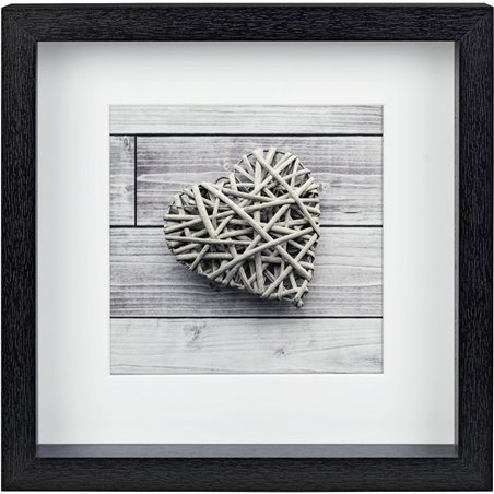 Hama Scala 3D nero 23x23 cornice portafoto legno con Passep.59773