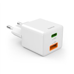 Hama mini caricab. rapido PD 30W 1xUSB-C/1xUSB-A bianco    201992