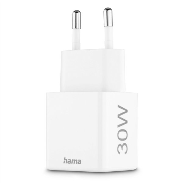Hama mini caricab. rapido PD 30W 1xUSB-C/1xUSB-A bianco    201992