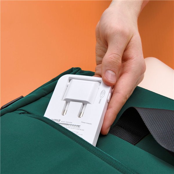 Hama mini caricabatt. piatto 65W 2xUSB-C/1xUSB-A, bian. 201976