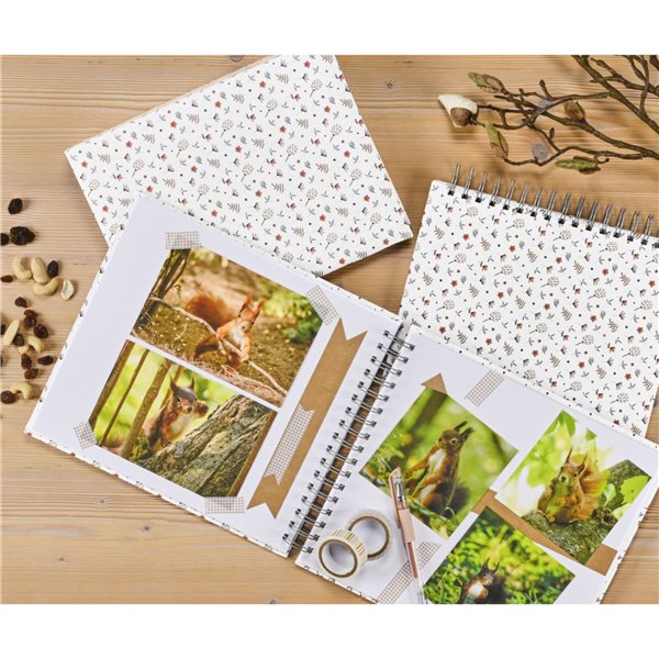 Hama Floral album spirale  28x24 50 pagine bianche           7739