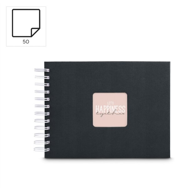 Hama  Fine Art  spirale NewBlack 24x17 50 pagine bianche  9830